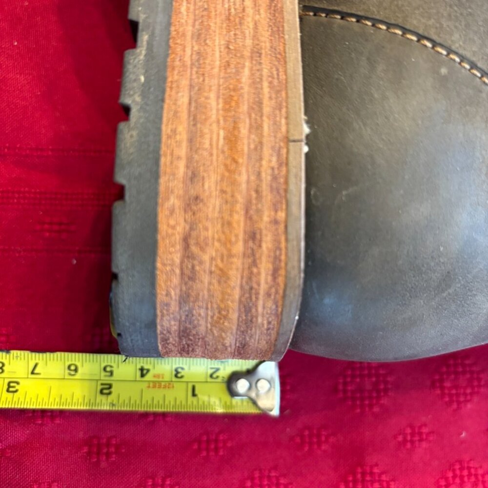 Anthropologie Fortress Inca Handmade Delray Charcoal Nubuck Riding Boots Sz 9 - Picture 6 of 8